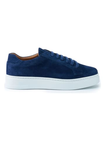 British Passport Leren sneakers donkerblauw