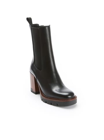 British Passport Skórzane botki w kolorze czarnym