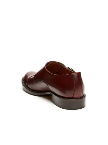British Passport Leder-Monkstraps in Bordeaux
