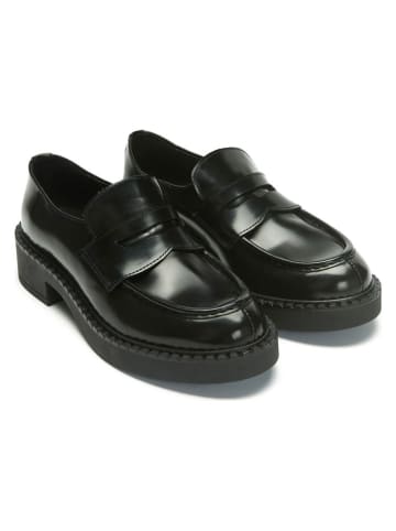 British Passport Leren mocassins zwart