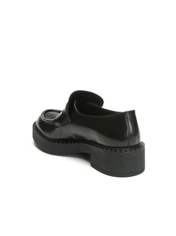 British Passport Skórzane mokasyny w kolorze czarnym