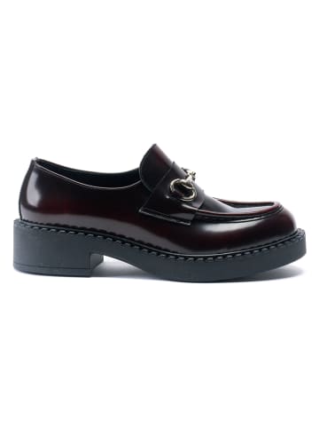 British Passport Leren mocassins bordeaux