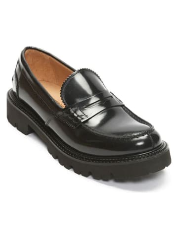 British Passport Leren mocassins zwart