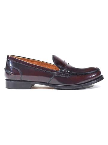 British Passport Leren mocassins bordeaux