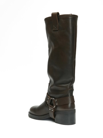 Frank Daniel Leder-Stiefel in Braun