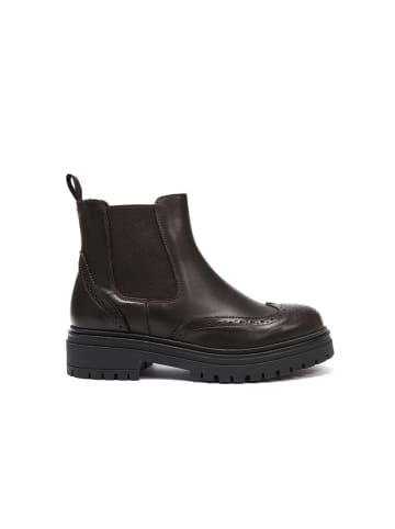 Frank Daniel Leder-Chelsea-Boots in Braun