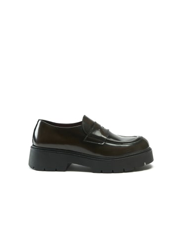 Frank Daniel Leren mocassins bruin