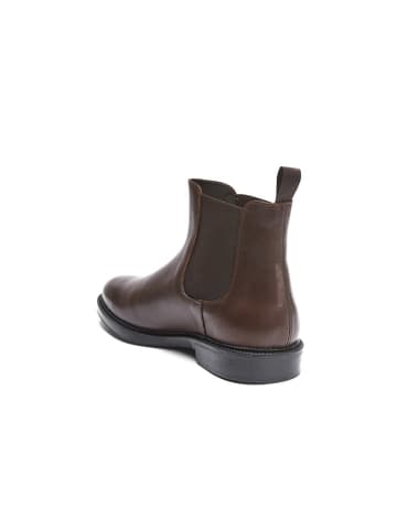 Frank Daniel Leder-Chelsea-Boots in Braun