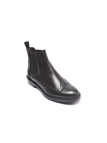 Frank Daniel Leder-Chelsea-Boots in Schwarz