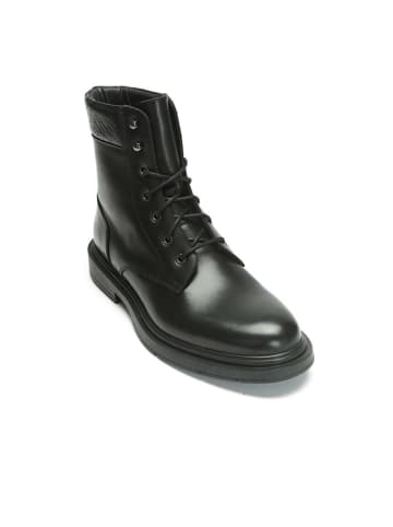 Frank Daniel Leder-Boots in Schwarz
