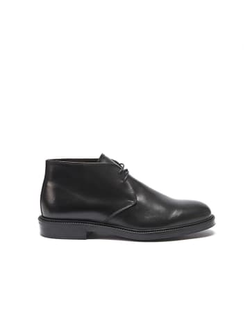 Frank Daniel Leder-Ankle-Boots in Schwarz