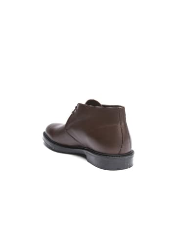 Frank Daniel Leder-Ankle-Boots in Braun