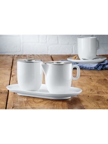 WMF 3tlg. Set: Milchkännchen & Zuckerdose in Weiß