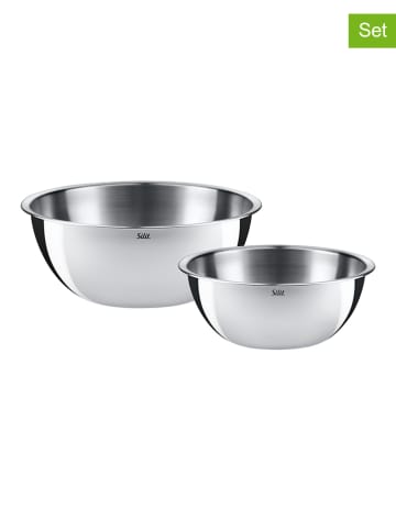 Silit 2er-Set: Edelstahl-Rührschüsseln