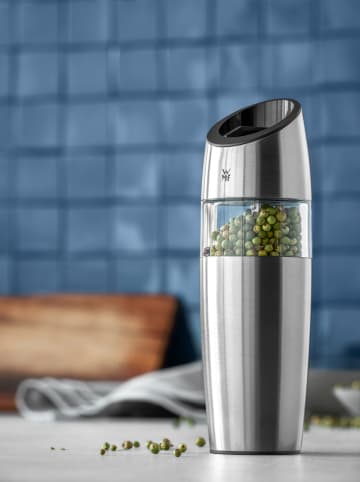 WMF Elektrische Salz & -Pfeffermühle in Silber - (H)20 cm