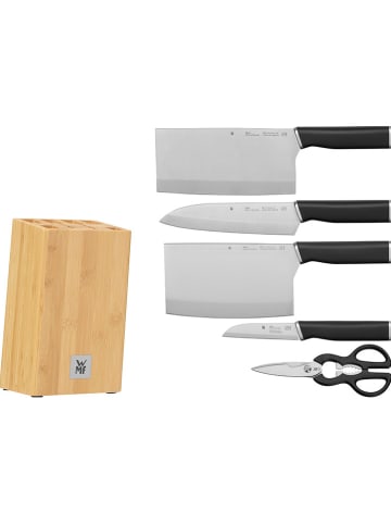 WMF 6tlg. Messerblock-Set ''Kineo'' in Beige/ Schwarz