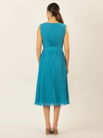 APART Plisséjurk blauw