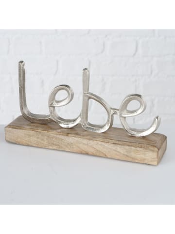 Boltze 3er-Set: Schriftzüge "Jillien" in Silber/ Hellbraun - (H)12 cm