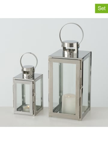 Boltze Lampiony (2 szt.) "Caruso" w kolorze srebrnym