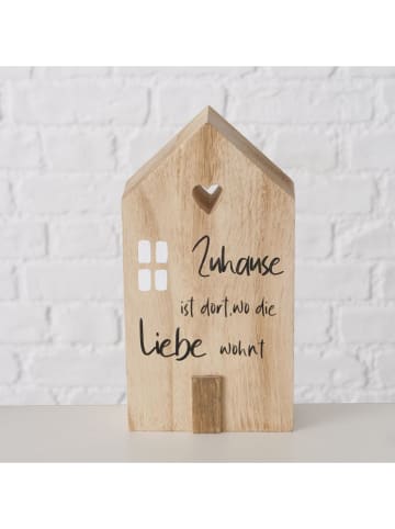 Boltze 3er-Set: Dekoaufsteller "Mein Haus" in Weiß/ Grau/ Hellbraun