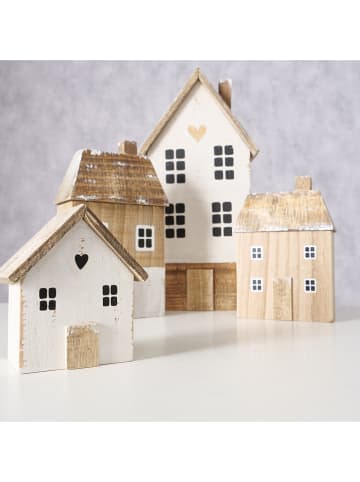 Boltze 4-delige set: decoratieve elementen "Lundholm" beige/wit