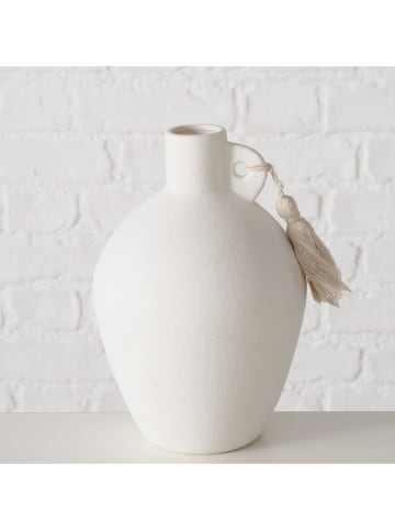 Boltze Wazon "Bruny" w kolorze białym - wys. 22 cm