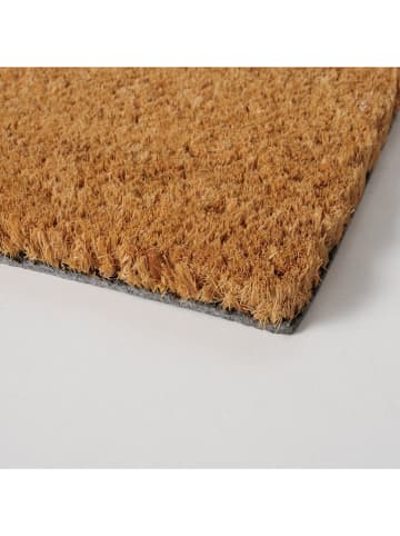 Boltze Wycieraczka w kolorze jasnobrązowo-białym z włókna kokosowego - 60 x 40 cm