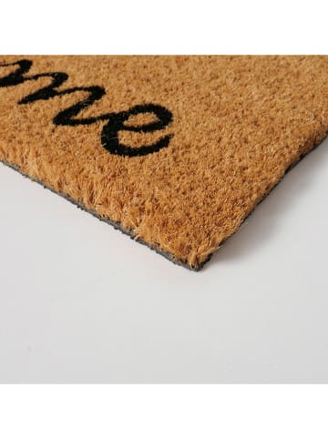 Boltze Wycieraczka w kolorze jasnobrązowo-czarnym z włókna kokosowego - 60 x 40 cm