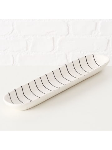 Boltze Serveerschaal "Baguette" wit/zwart - (L)40,4 cm