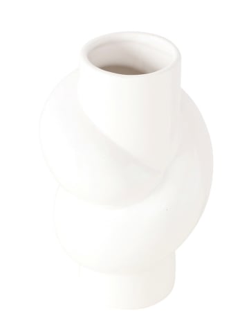 Boltze Vase "Heya" in Weiß - (H)20,3 x Ø 13,4 cm