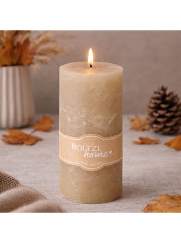Boltze Stumpenkerze ''Casual'' in Braun - 495 g