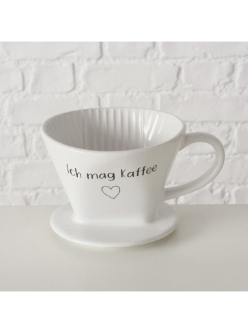 Boltze Koffiefilter "Kaffee" wit/zwart - (H)10,5 cm