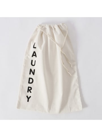 Boltze Wäschebeutel "Laundy" in Weiß/ Schwarz - (H)56 cm