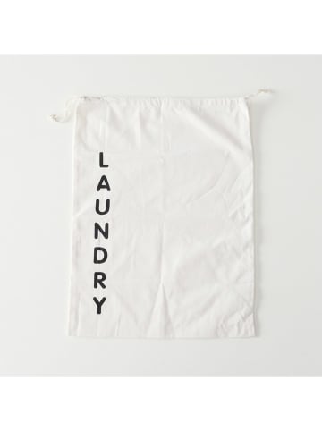 Boltze Worek "Laundy" w kolorze biało-czarnym na pranie - wys. 56 cm