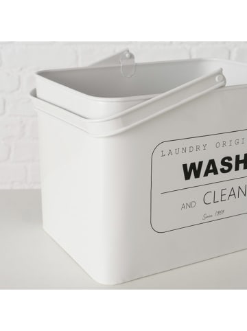 Boltze Voorraadpot "Domestico" wit - (B)21 x (H)27 cm