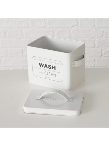 Boltze Voorraadpot "Domestico" wit - (B)22 x (H)18 cm