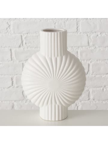 Boltze Vase "Lambet" in Weiß - (H)28 cm