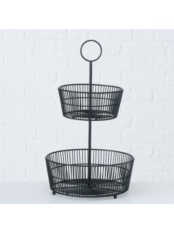 Boltze Etagère "Gea" zwart - (H)44 x Ø 23 cm