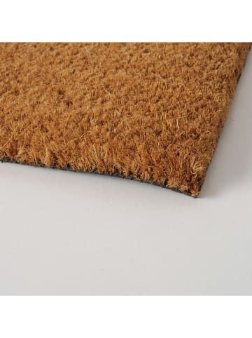 Boltze Kokosdeurmat "Argie" lichtbruin/zwart - (L)60 x (B)40 cm