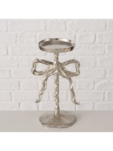Boltze Kerzenleuchter "Bow" in Silber - (H)26 cm