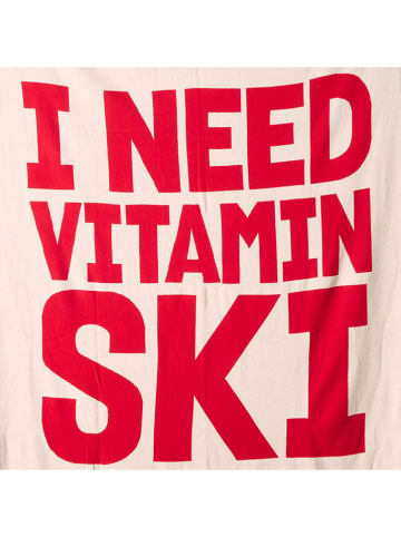 Boltze Woondeken "Skiing" crème/rood - (L)170 x (B)130 cm