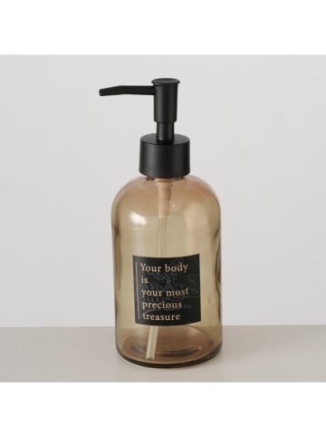 Boltze Dozownik mydła "Body" w kolorze beżowym - wys. 20 cm