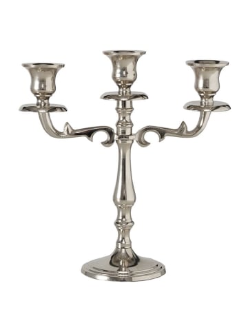 Boltze Kaarsenhouder "Varas" zilverkleurig - (H)26 cm