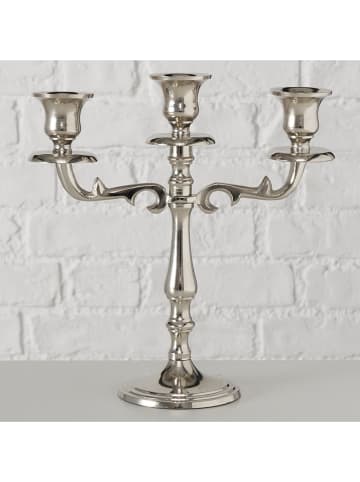 Boltze Kerzenleuchter "Varas" in Silber - (H)26 cm