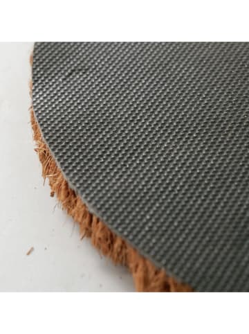 Boltze Kokos-Fußmatte "Feli" in Hellbraun/ Schwarz - (L)50 x (B)50 cm