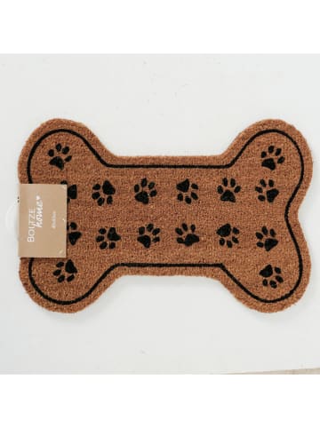 Boltze Kokos-Fußmatte "Sammy" in Hellbraun/ Schwarz - (L)60 x (B)40 cm