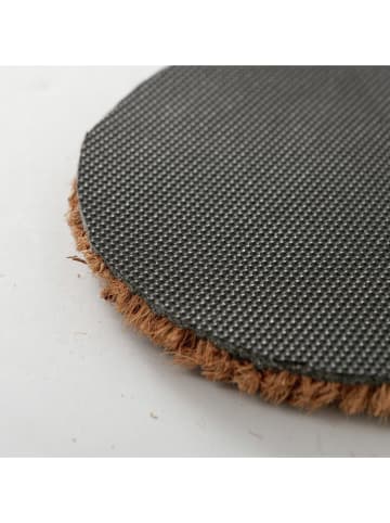 Boltze Kokosdeurmat "Sammy" lichtbruin/zwart - (L)60 x (B)40 cm