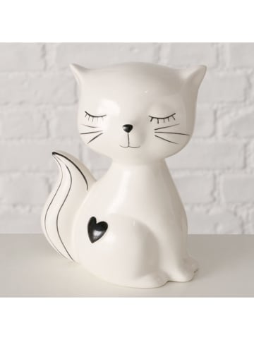 Boltze Decoratief figuur "Catinka" wit/zwart - (H)17 cm