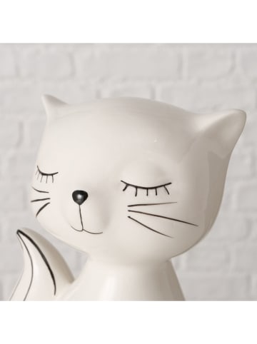 Boltze Decoratief figuur "Catinka" wit/zwart - (H)17 cm
