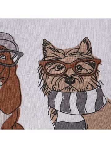 Boltze Poduszka "Archy" w kolorze biało-brązowym - 50 x 30 cm